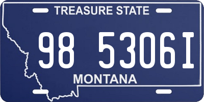 MT license plate 985306I