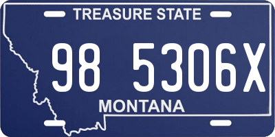 MT license plate 985306X