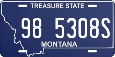 MT license plate 985308S