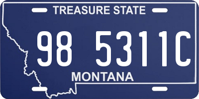 MT license plate 985311C