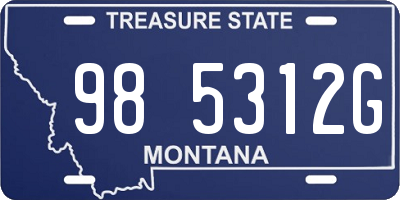 MT license plate 985312G