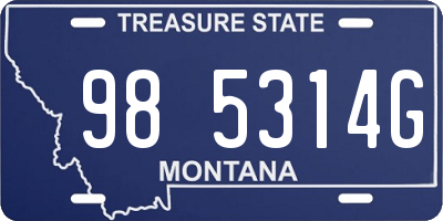 MT license plate 985314G