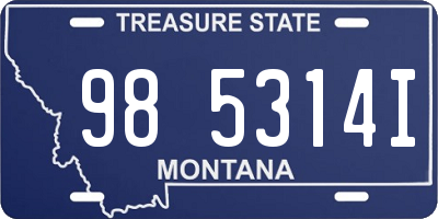 MT license plate 985314I