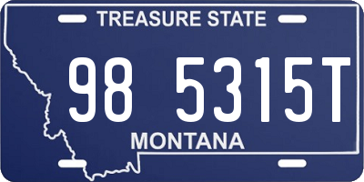 MT license plate 985315T