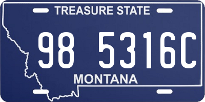 MT license plate 985316C