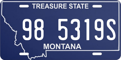 MT license plate 985319S