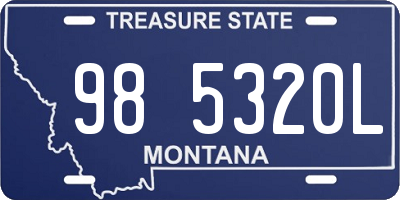 MT license plate 985320L