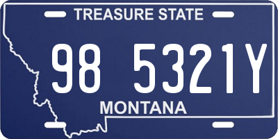 MT license plate 985321Y
