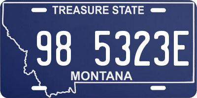 MT license plate 985323E