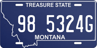 MT license plate 985324G