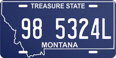 MT license plate 985324L