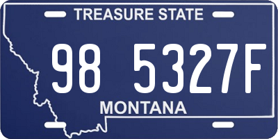 MT license plate 985327F