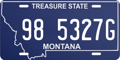 MT license plate 985327G