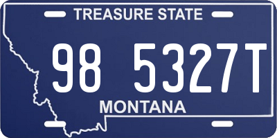 MT license plate 985327T