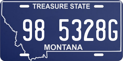 MT license plate 985328G