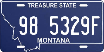 MT license plate 985329F