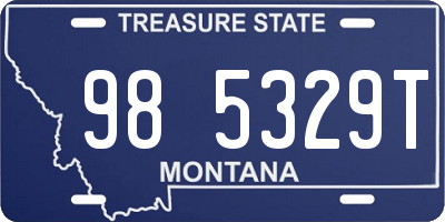 MT license plate 985329T