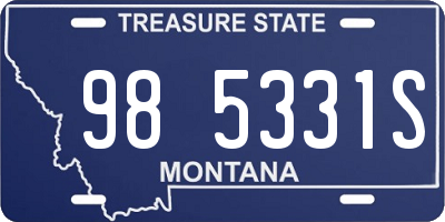 MT license plate 985331S