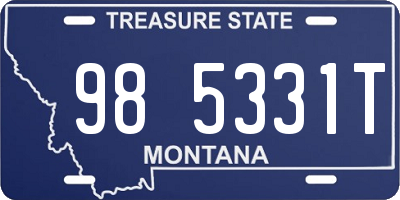 MT license plate 985331T