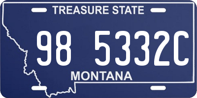 MT license plate 985332C