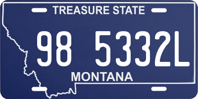MT license plate 985332L