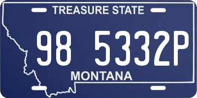 MT license plate 985332P