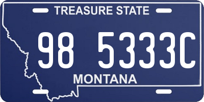 MT license plate 985333C