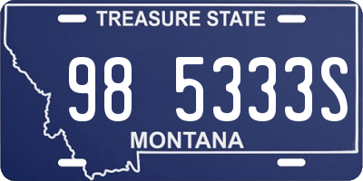 MT license plate 985333S