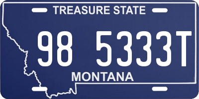 MT license plate 985333T
