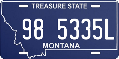 MT license plate 985335L