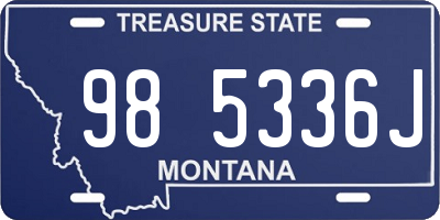 MT license plate 985336J