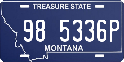 MT license plate 985336P