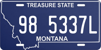 MT license plate 985337L
