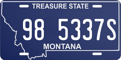 MT license plate 985337S