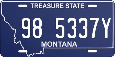 MT license plate 985337Y