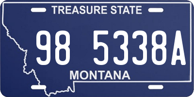 MT license plate 985338A