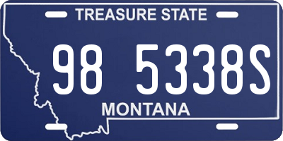 MT license plate 985338S