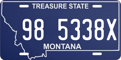 MT license plate 985338X
