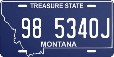 MT license plate 985340J