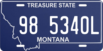 MT license plate 985340L