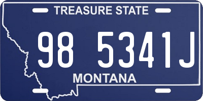 MT license plate 985341J