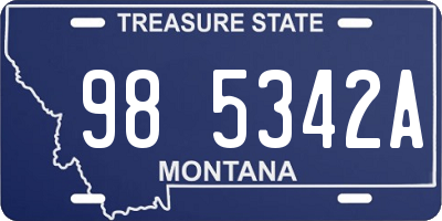 MT license plate 985342A