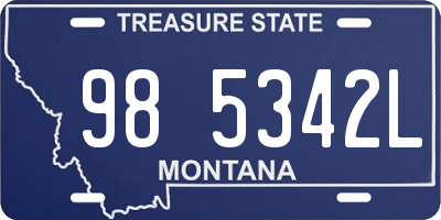 MT license plate 985342L