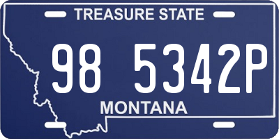 MT license plate 985342P