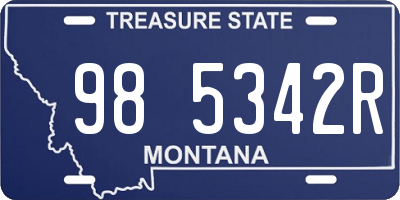 MT license plate 985342R