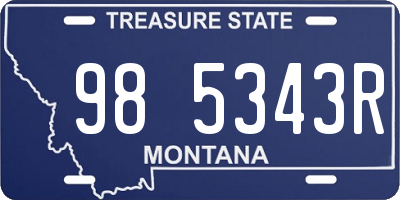 MT license plate 985343R