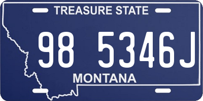 MT license plate 985346J