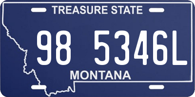 MT license plate 985346L