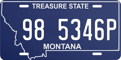 MT license plate 985346P