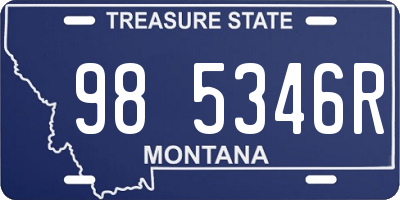 MT license plate 985346R